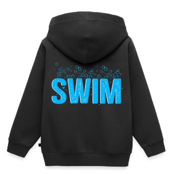 Nager - Sweat Premium à capuche enfant bio - noir - Dos - AI Model Kid Male (0cm)