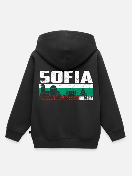 Sofia Bulgarien - Kinder Premium Organic Hoodie - Schwarz