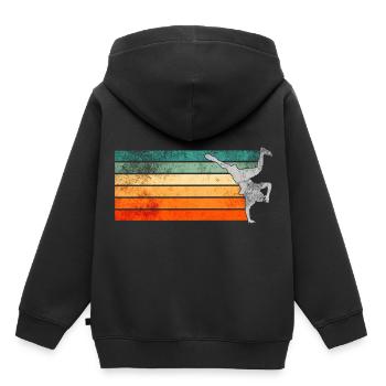 Retro Breakdance Breakdancer - Kinder Premium Organic Hoodie - Schwarz - Hinten - AI Model Kid Male (0cm)