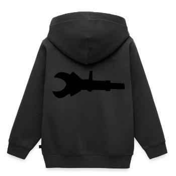 Feuerwehr Schere - Kinder Premium Organic Hoodie - Schwarz - Hinten - AI Model Kid Male (0cm)