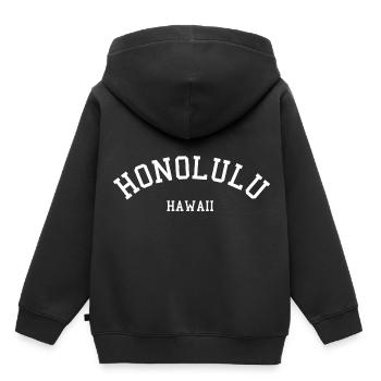 Honolulu Hawaii - Kinder Premium Organic Hoodie - Schwarz - Hinten - AI Model Kid Male (0cm)