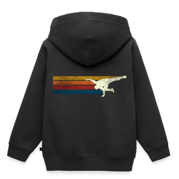 Retro Breakdance Breakdancer - Kinder Premium Organic Hoodie - Schwarz - Hinten - AI Model Kid Male (0cm)