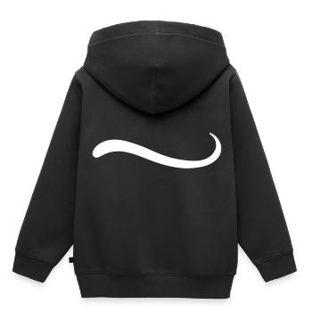 Ligne de soulignement ligne de swing Swash Swosh - Sweat Premium à capuche enfant bio - noir - Dos - AI Model Kid Male (0cm)
