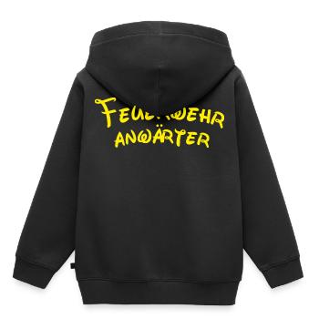 Feuerwehr - Anwärter - Kinder Premium Organic Hoodie - Schwarz - Hinten - AI Model Kid Male (0cm)