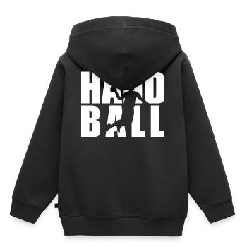 Handball Block Frau - Kinder Premium Organic Hoodie - Schwarz - Hinten - AI Model Kid Male (0cm)