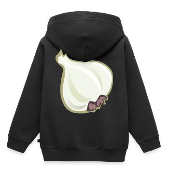 knoblauch garlic veggie gemuese vegetables4 - Kinder Premium Organic Hoodie - Schwarz - Hinten - AI Model Kid Male (0cm)