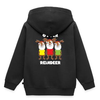 Weihnachten Rentierotter - Kinder Premium Organic Hoodie - Schwarz - Hinten - AI Model Kid Male (0cm)