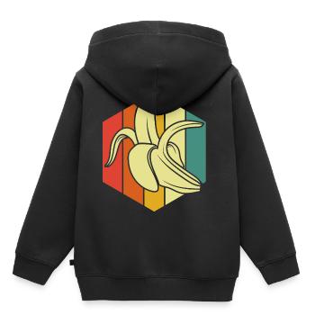 Banane - Sweat Premium à capuche enfant bio - noir - Dos - AI Model Kid Male (0cm)
