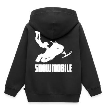 Motoneige Motoneige Motoneige - Sweat Premium à capuche enfant bio - noir - Dos - AI Model Kid Male (0cm)