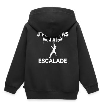 J'peux pas j'ai escalade - Sweat Premium à capuche enfant bio - noir - Dos - AI Model Kid Male (0cm)