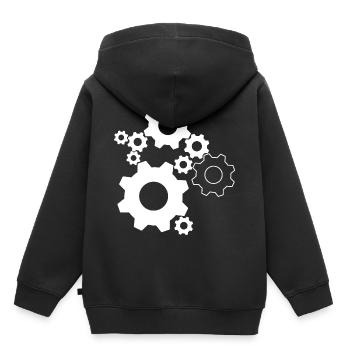 Zahnrad Feinwerkmechaniker - Kinder Premium Organic Hoodie - Schwarz - Hinten - AI Model Kid Male (0cm)