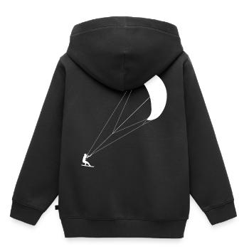Kiter Kiten - Kinder Premium Organic Hoodie - Schwarz - Hinten - AI Model Kid Male (0cm)