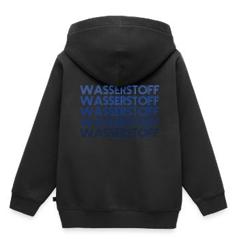 Wasserstoff Brennstoffzelle Hydrogen Fahrzeug - Kinder Premium Organic Hoodie - Schwarz - Hinten - AI Model Kid Male (0cm)