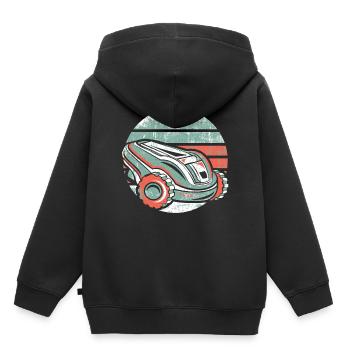Rasentraktor Rasenroboter Rasenmäher Platzwart - Kinder Premium Organic Hoodie - Schwarz - Hinten - AI Model Kid Male (0cm)