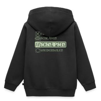 Schnapsen Schafkopf Kartenspiel Schafkopfkarten - Kinder Premium Organic Hoodie - Schwarz - Hinten - AI Model Kid Male (0cm)