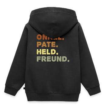 Confirmation cadeau de filleule de la société oncle parrain - Sweat Premium à capuche enfant bio - noir - Dos - AI Model Kid Male (0cm)