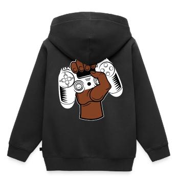 Contrôleur de jeu - Sweat Premium à capuche enfant bio - noir - Dos - AI Model Kid Male (0cm)