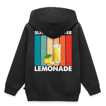 Limonade Limonade Limonade Limonade Stand Design - Sweat Premium à capuche enfant bio - noir - Dos - AI Model Kid Male (0cm)