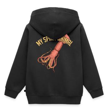 Kalmar Riesenkalmar - Kinder Premium Organic Hoodie - Schwarz - Hinten - AI Model Kid Male (0cm)