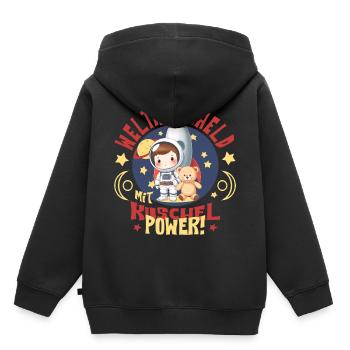 Astronaut with teddy bear - Kids Premium Organic Hoodie - black - Back - AI Model Kid Male (0cm)