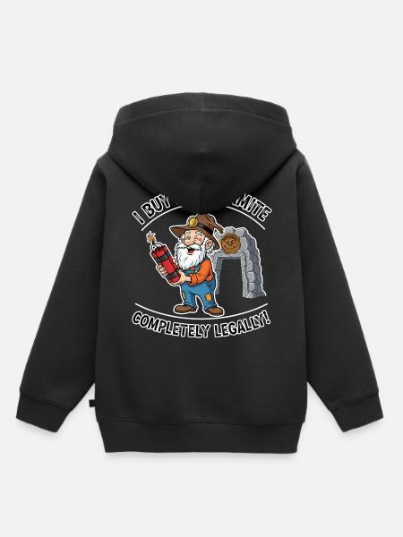 Dynamit-Miner ! - Kinder Premium Organic Hoodie - Schwarz