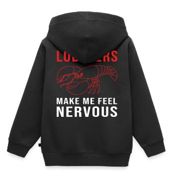 Homard Fruits de mer Homard Homard Épineux - Sweat Premium à capuche enfant bio - noir - Dos - AI Model Kid Male (0cm)