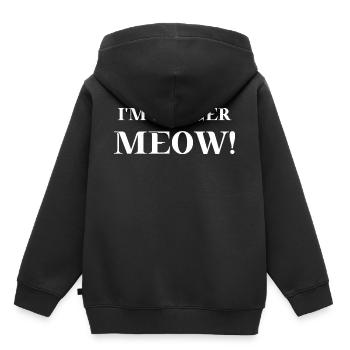 Tiger miaou miaou idée cadeau drôle - Sweat Premium à capuche enfant bio - noir - Dos - AI Model Kid Male (0cm)