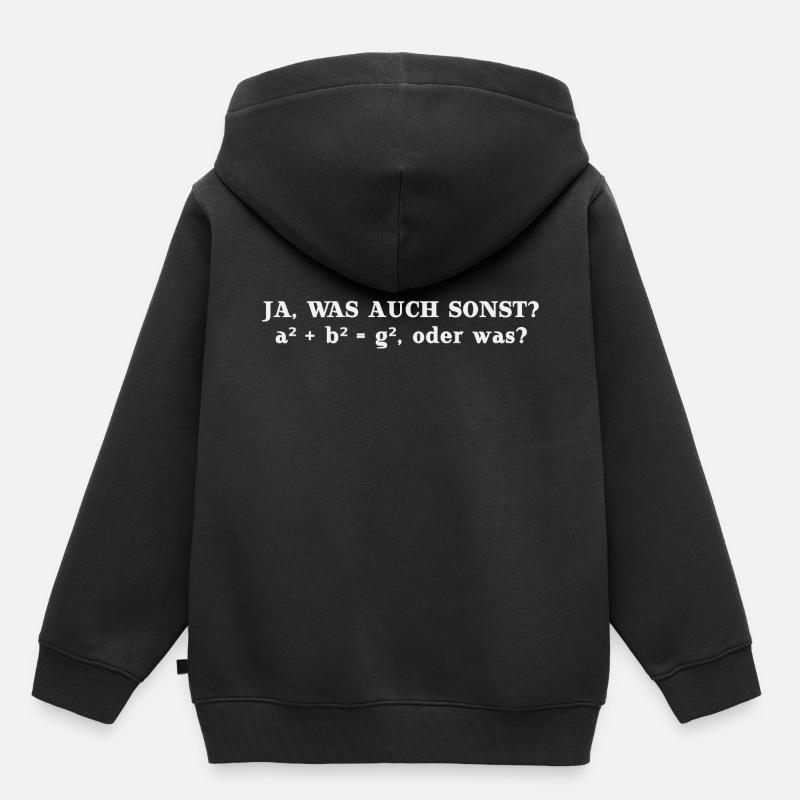 Mathe lustig Satz des Pythagoras Geschenkidee - Kinder Premium Organic Hoodie - Schwarz