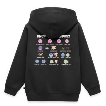 Biologe Zellen Enzyme - Kinder Premium Organic Hoodie - Schwarz - Hinten - AI Model Kid Male (0cm)