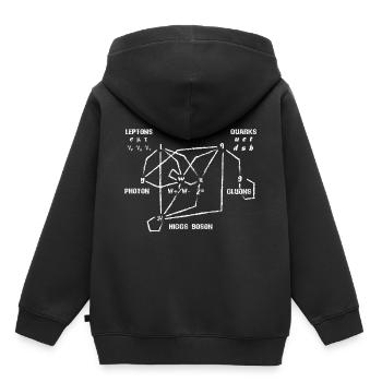 Higgs Boson Quarks - Kinder Premium Organic Hoodie - Schwarz - Hinten - AI Model Kid Male (0cm)