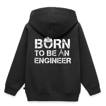 Ingénieur civil Architecte - Sweat Premium à capuche enfant bio - noir - Dos - AI Model Kid Male (0cm)