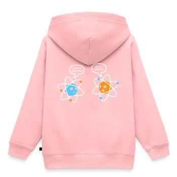 Physique Atomes Ion - Sweat Premium à capuche enfant bio - rose - Dos - AI Model Kid Female (0cm)