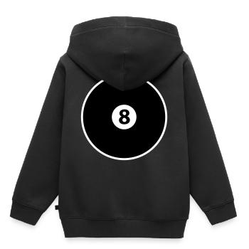 Billard billard billard simple 8 boules - Sweat Premium à capuche enfant bio - noir - Dos - AI Model Kid Male (0cm)