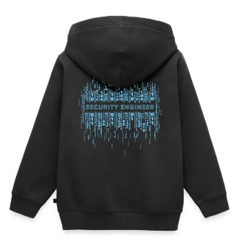 Sécurité informatique - Sweat Premium à capuche enfant bio - noir - Dos - AI Model Kid Male (0cm)