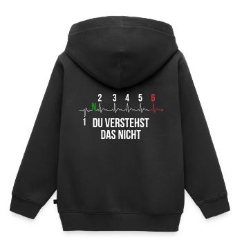 Du Verstehst Das Nicht Motorrad Gangschaltung Moto - Kinder Premium Organic Hoodie - Schwarz - Hinten - AI Model Kid Male (0cm)
