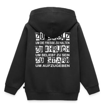 Lustige spruch Shirt - Kinder Premium Organic Hoodie - Schwarz - Hinten - AI Model Kid Male (0cm)