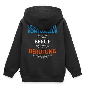 Lebensmittelkontrolleur Beruf - Kinder Premium Organic Hoodie - Schwarz - Hinten - AI Model Kid Male (0cm)