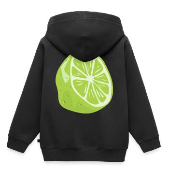 LIME ARE THE BEST - Kids Premium Organic Hoodie - black - Back - AI Model Kid Male (0cm)