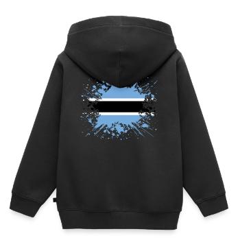home country roots roots love Botswana png - Kids Premium Organic Hoodie - black - Back - AI Model Kid Male (0cm)