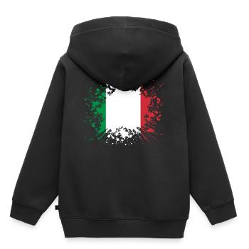 racines pays d'origine racines aiment l'Italie png - Sweat Premium à capuche enfant bio - noir - Dos - AI Model Kid Male (0cm)