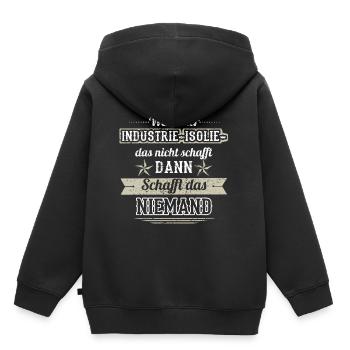 GESCHENK SCHAFFT DAS KEINER Industrie isolierer - Kinder Premium Organic Hoodie - Schwarz - Hinten - AI Model Kid Male (0cm)