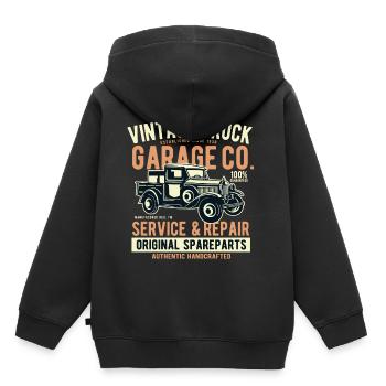 OLD PICK-UP TRUCK- Vintage Pick Up Truck LKW Shirt - Kinder Premium Organic Hoodie - Schwarz - Hinten - AI Model Kid Male (0cm)