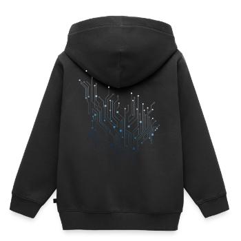 électronique 2 - Sweat Premium à capuche enfant bio - noir - Dos - AI Model Kid Male (0cm)
