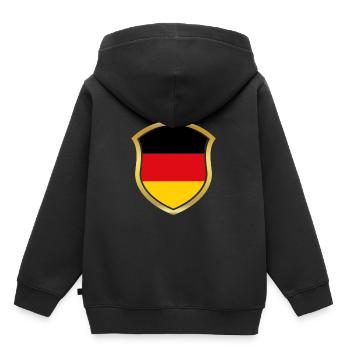 Champion de la Coupe du Monde 2018 équipe wm Allemagne .png - Sweat Premium à capuche enfant bio - noir - Dos - AI Model Kid Male (0cm)