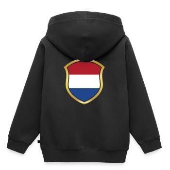 Champion de la Coupe du Monde 2018 équipe wm holland .png - Sweat Premium à capuche enfant bio - noir - Dos - AI Model Kid Male (0cm)