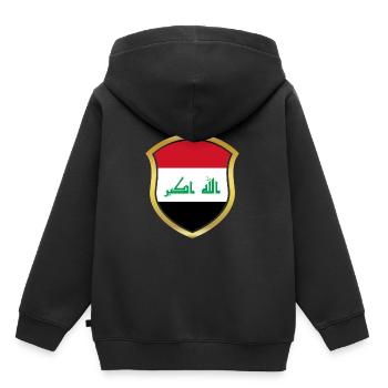 Champion Coupe du Monde 2018 équipe wm Irak .png - Sweat Premium à capuche enfant bio - noir - Dos - AI Model Kid Male (0cm)