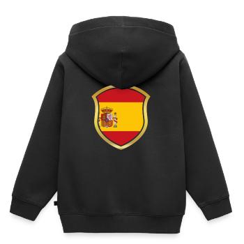Champion de la Coupe du Monde 2018 équipe wm Espagne .png - Sweat Premium à capuche enfant bio - noir - Dos - AI Model Kid Male (0cm)