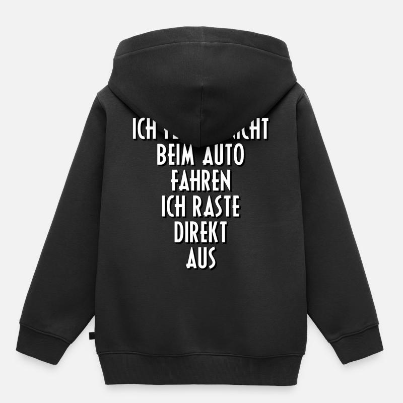 Ausrasten Auto Motor Sprüche Geschenk Geschenkidee - Kinder Premium Organic Hoodie - Schwarz