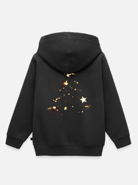 Weihnachten glow - Kinder Premium Organic Hoodie - Schwarz