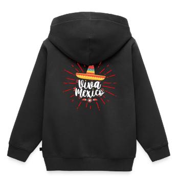 Mexiko - Kinder Premium Organic Hoodie - Schwarz - Hinten - AI Model Kid Male (0cm)